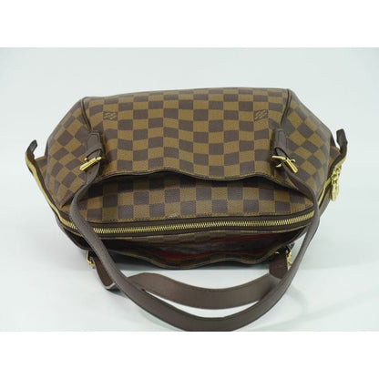 Louis Vuitton Belem MM Damier Ebene Handbag Brown Bag