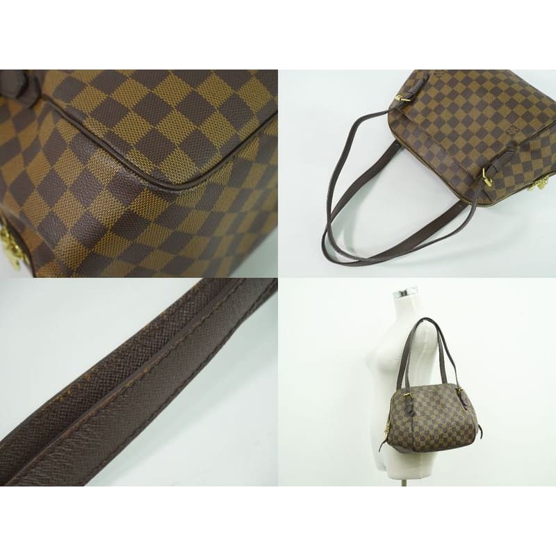 Louis Vuitton Belem MM Damier Ebene Handbag Brown Bag