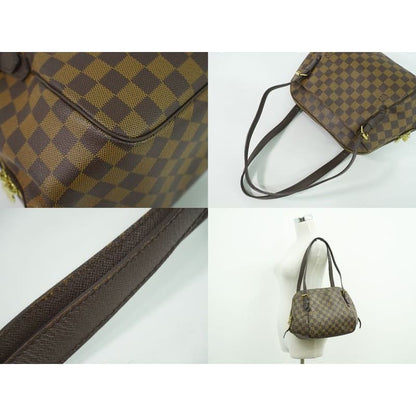 Louis Vuitton Belem MM Damier Ebene Handbag Brown Bag