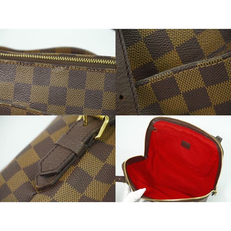 Louis Vuitton Belem MM Damier Ebene Handbag Brown Bag