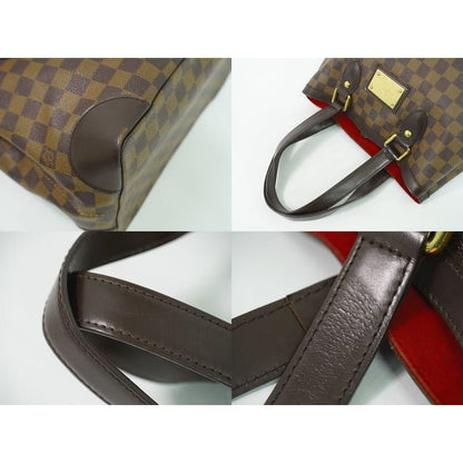 Louis Vuitton Hampstead PM Damier Ebene Tote Bag Handbag Brown