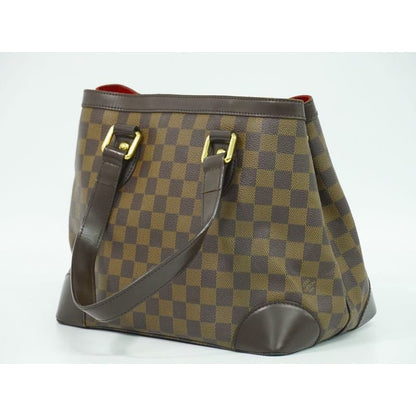 Louis Vuitton Hampstead PM Damier Ebene Tote Bag Handbag Brown