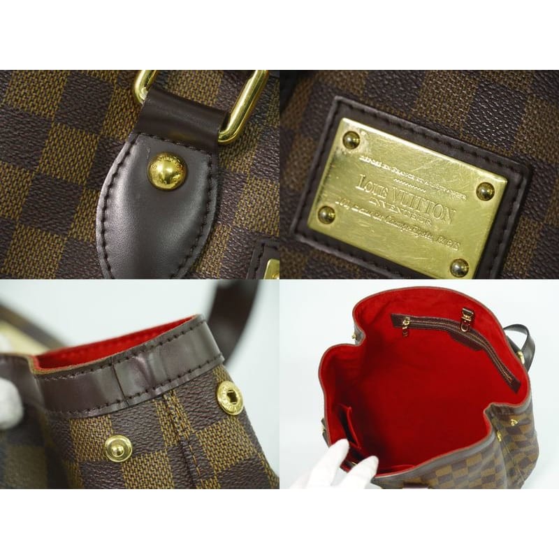 Louis Vuitton Hampstead PM Damier Ebene Tote Bag Handbag Brown
