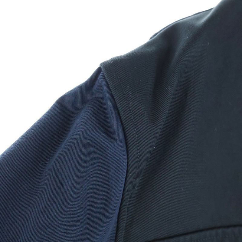 Loewe Anagram Logo Embroidery Military Shirt Jacket Navy Black H2108240df
