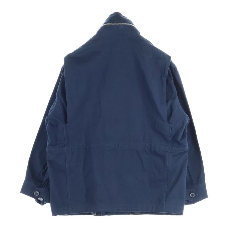 Loewe Anagram Logo Embroidery Military Shirt Jacket Navy Black H2108240df