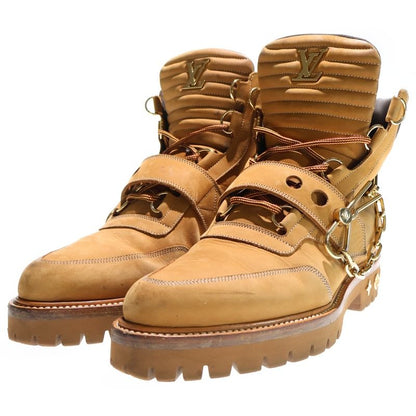 Louis Vuitton LV Creeper Line Chain Decoration Nubuck Leather Ankle Boots High