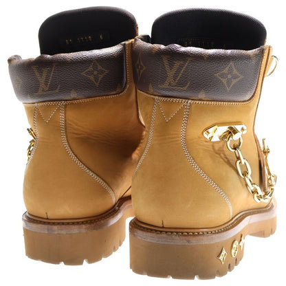 Louis Vuitton LV Creeper Line Chain Decoration Nubuck Leather Ankle Boots High