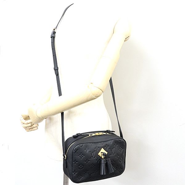 Louis Vuitton Saintonge Monogram Empreinte Leather Black Shoulder Bag
