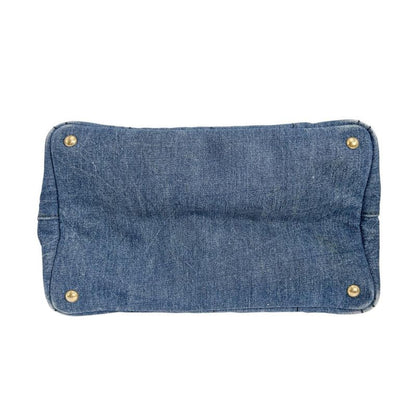 Prada Canvas Tote Bag Canapa Blue