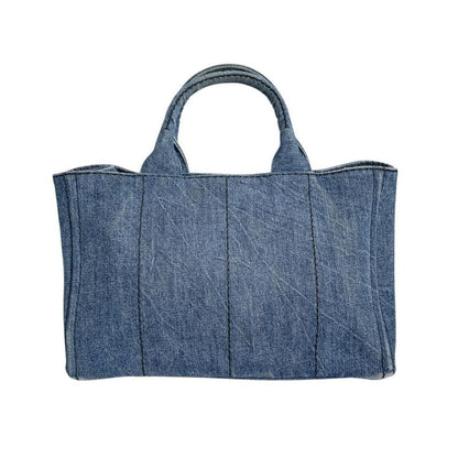 Prada Canvas Tote Bag Canapa Blue