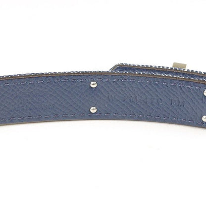 Hermes Women's Belt Kelly Jean 18 PM Epson Denim Blue Series Silver Hardware