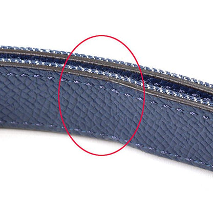 Hermes Women's Belt Kelly Jean 18 PM Epson Denim Blue Series Silver Hardware