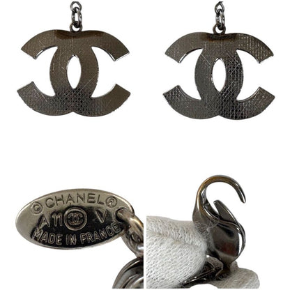 Chanel Coco Mark Black Lipped Pearl Bracelet Plastic Coco Mark Gunmetal Style