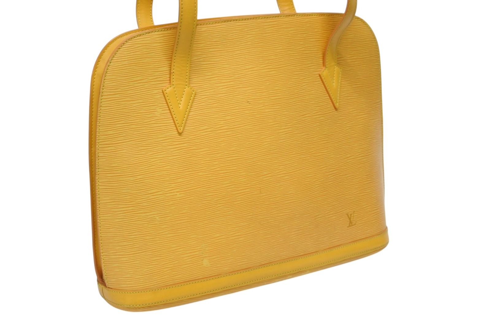 Louis Vuitton Lussac Tote Shoulder Bag Epi Leather Gold — view 4