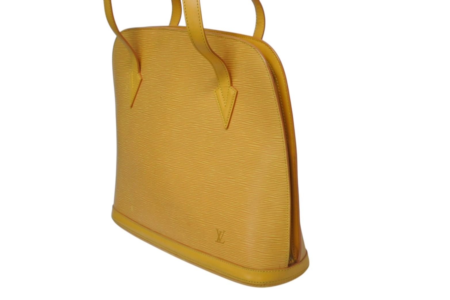 Louis Vuitton Lussac Tote Shoulder Bag Epi Leather Gold — view 5