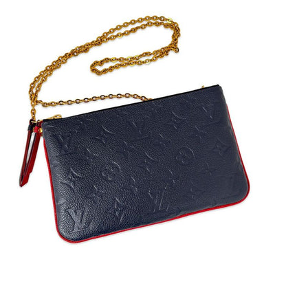 Louis Vuitton Pochette Double Zip Monogram Empreinte Shoulder Bag Leather Marie