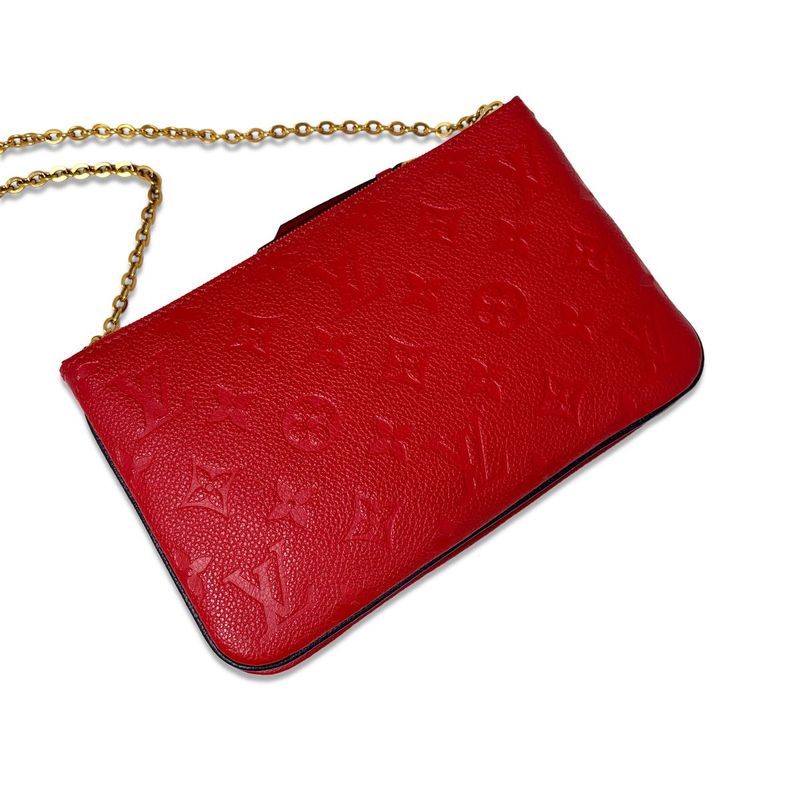 Louis Vuitton Pochette Double Zip Monogram Empreinte Shoulder Bag Leather Marie