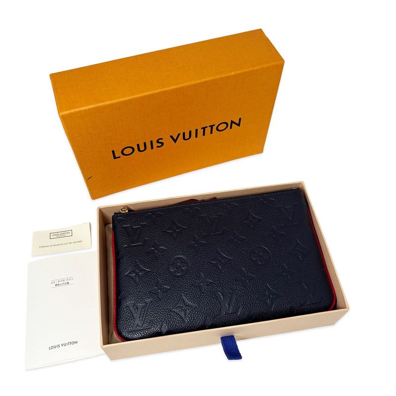 Louis Vuitton Pochette Double Zip Monogram Empreinte Shoulder Bag Leather Marie