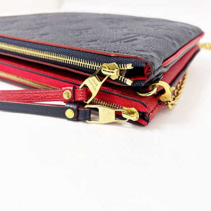 Louis Vuitton Pochette Double Zip Monogram Empreinte Shoulder Bag Leather Marie