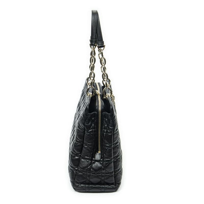 Dior Soft Shopping Tote Black Matelasse Lambskin Leather