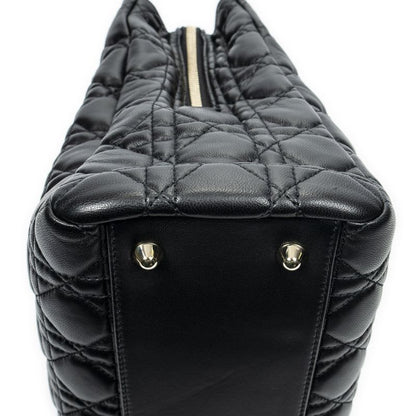 Dior Soft Shopping Tote Black Matelasse Lambskin Leather