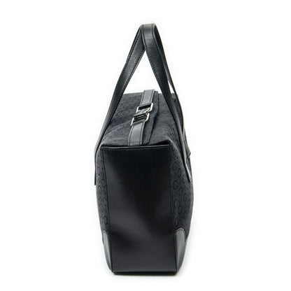 Celine Vintage Fold Top Tote Black C Macadam Canvas