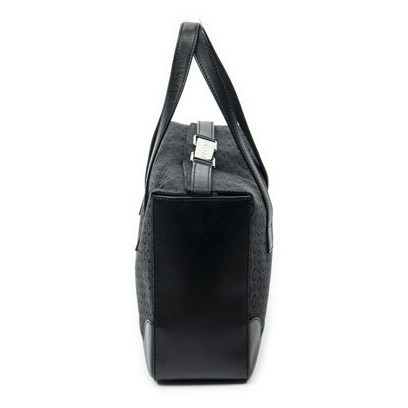 Celine Vintage Fold Top Tote Black C Macadam Canvas