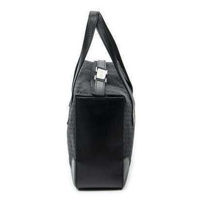 Celine Vintage Fold Top Tote Black C Macadam Canvas