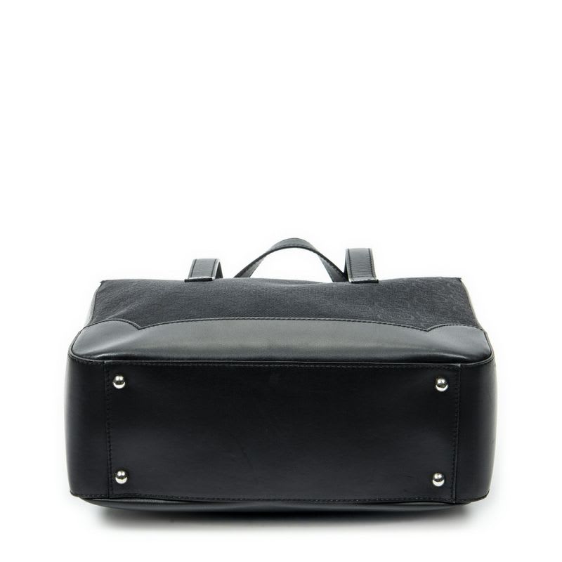Celine Vintage Fold Top Tote Black C Macadam Canvas