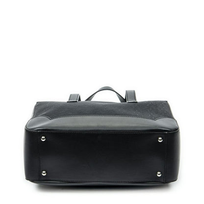 Celine Vintage Fold Top Tote Black C Macadam Canvas