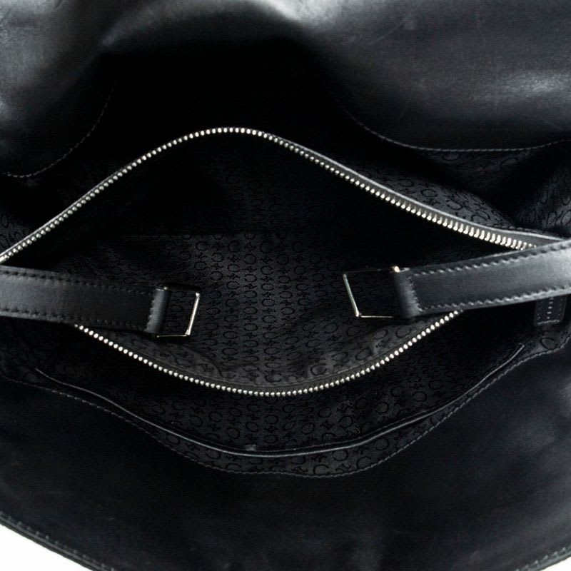 Celine Vintage Fold Top Tote Black C Macadam Canvas