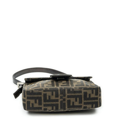Fendi Square Flap Tongue Dark Brown Zucca Canvas