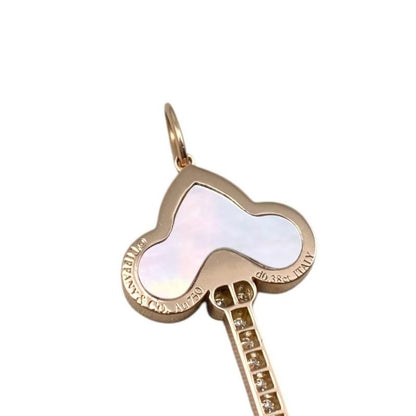 Tiffany & Co Pen Top Fleur De Lis Key Au750 Rose Gold Diamond Shell Tiffany