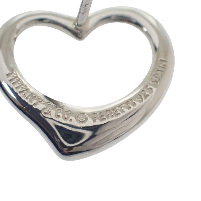 Tiffany & Co Open Heart Earrings Silver 925 Women's