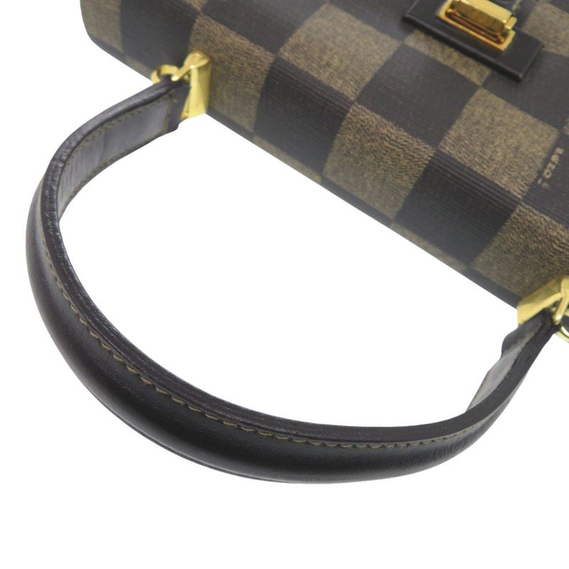 Fendi 2WAY PVC Leather Brown Handbag Brown 0813 Fendi