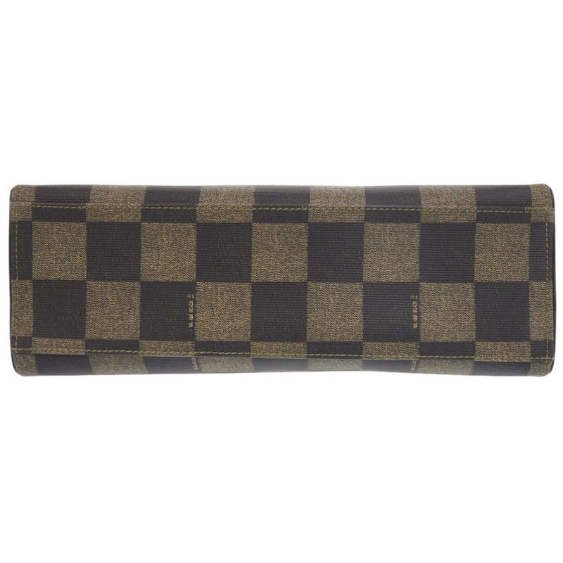 Fendi 2WAY PVC Leather Brown Handbag Brown 0813 Fendi