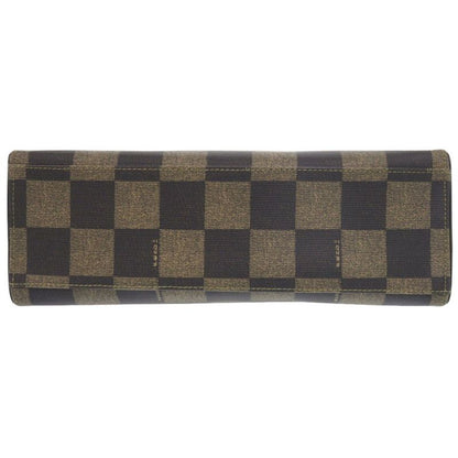 Fendi 2WAY PVC Leather Brown Handbag Brown 0813 Fendi