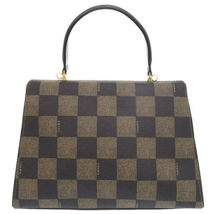 Fendi 2WAY PVC Leather Brown Handbag Brown 0813 Fendi