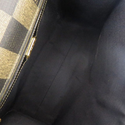 Fendi 2WAY PVC Leather Brown Handbag Brown 0813 Fendi