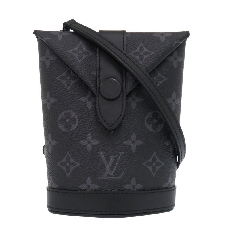 Louis Vuitton Envelope Pouch M11613 Monogram Eclipse Black Shoulder Bag Black