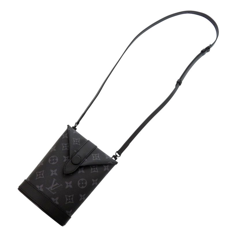 Louis Vuitton Envelope Pouch M11613 Monogram Eclipse Black Shoulder Bag Black