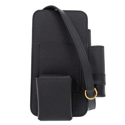 Hermes Way Phone Case Vaux Epson Black Gold Hardware U Engraved (made In 2022)
