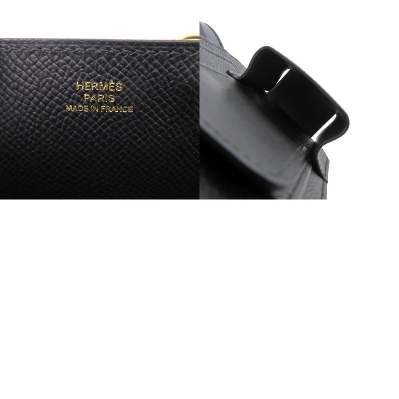 Hermes Way Phone Case Vaux Epson Black Gold Hardware U Engraved (made In 2022)