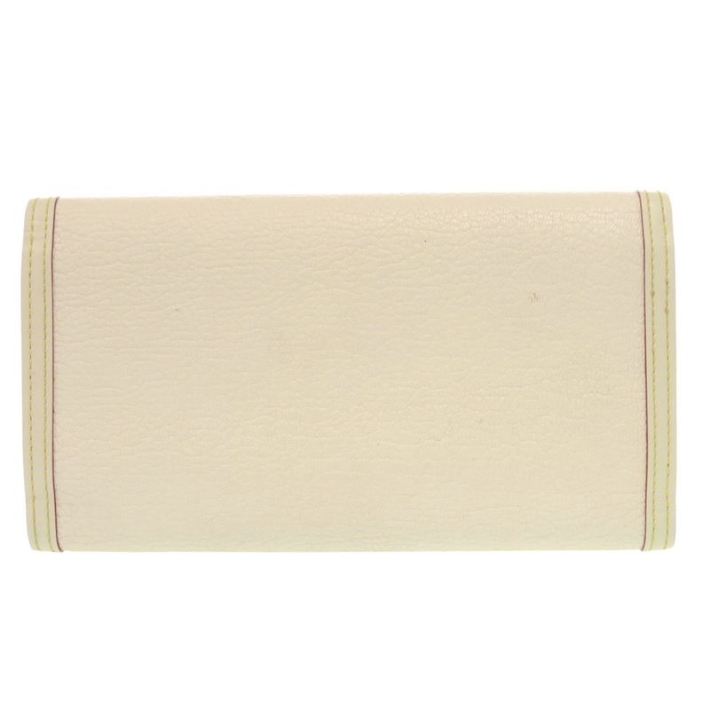 Louis Vuitton Porte Tresor International Suhari M91839 Leather White Long