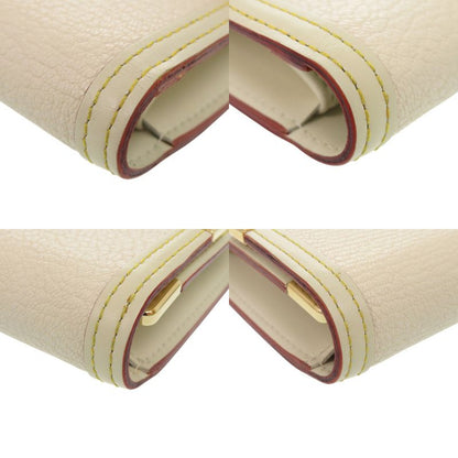 Louis Vuitton Porte Tresor International Suhari M91839 Leather White Long