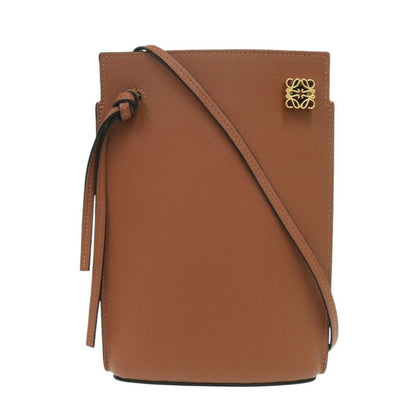 Loewe Dice Pocket Shoulder Bag Leather Brown 0649 Loewe