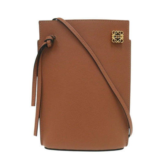 Loewe Dice Pocket Shoulder Bag Leather Brown 0649 Loewe