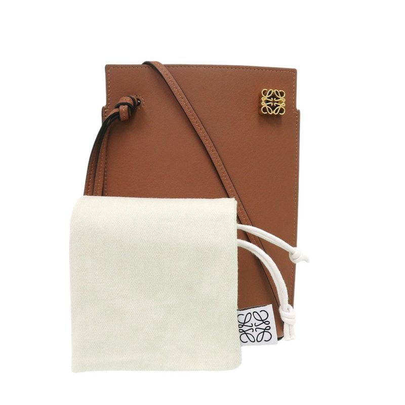 Loewe Dice Pocket Shoulder Bag Leather Brown 0649 Loewe