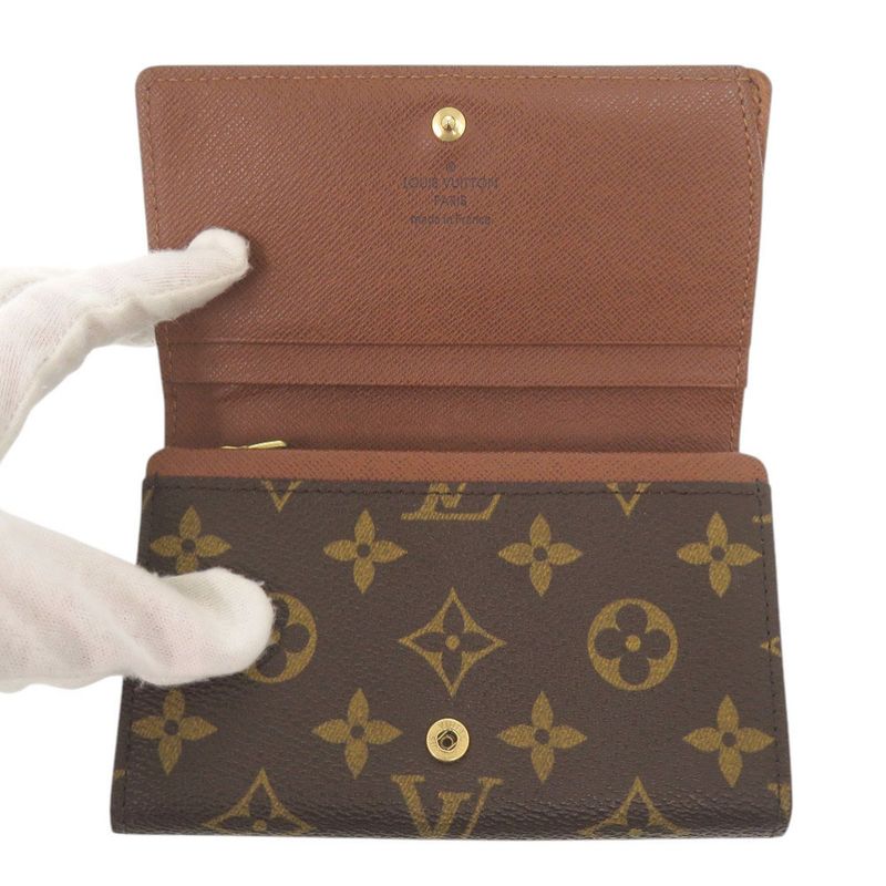 Non-stick Louis Vuitton Portomone Bier Tresor Monogram M61730 Brown Bifold