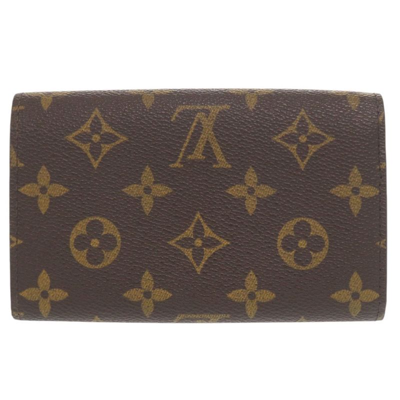 Non-stick Louis Vuitton Portomone Bier Tresor Monogram M61730 Brown Bifold
